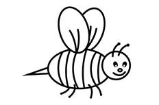 可爱卡通小蜜蜂简笔画图片怎么画