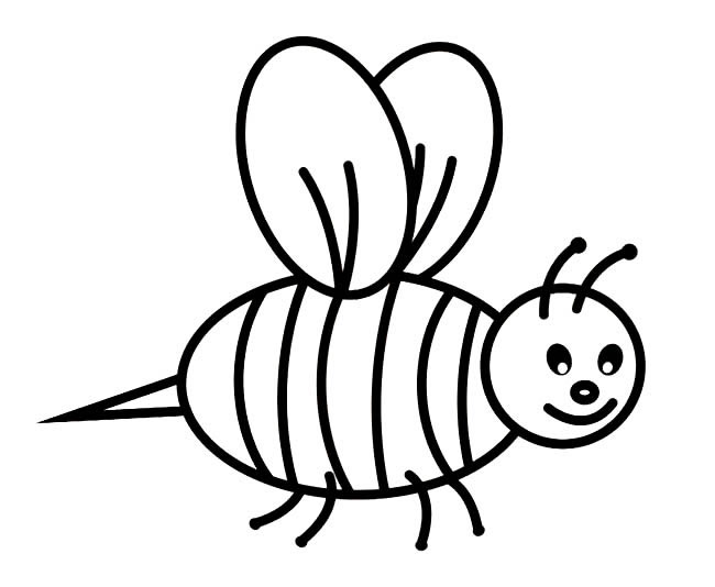可爱卡通小蜜蜂简笔画图片怎么画