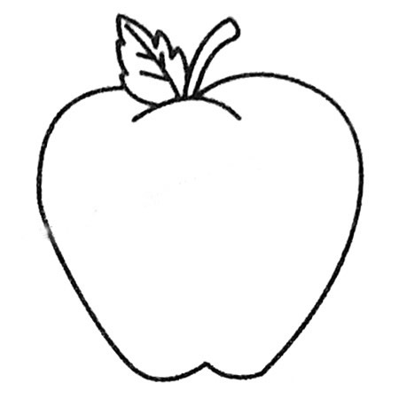 一个苹果简笔画图片 一个苹果怎么画