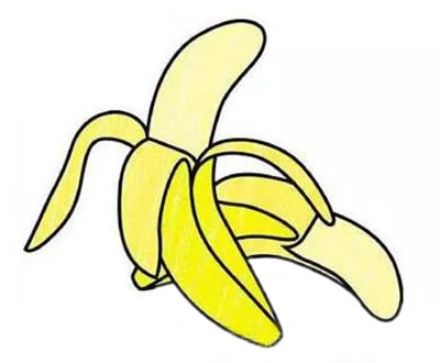 彩色香蕉简笔画图片 彩色香蕉怎么画