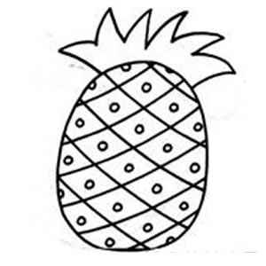 菠萝简笔画图片 菠萝要怎么画