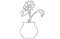 花瓶和花简笔画图片 花瓶和花怎么画