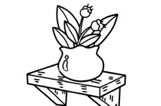 台子上的盆栽简笔画 台子上盆栽怎么画