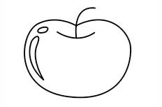 水果苹果简笔画图片 水果苹果怎么画