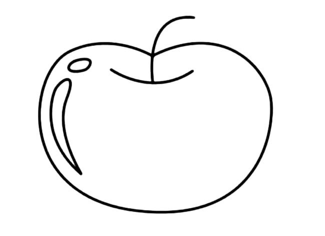 水果苹果简笔画图片 水果苹果怎么画