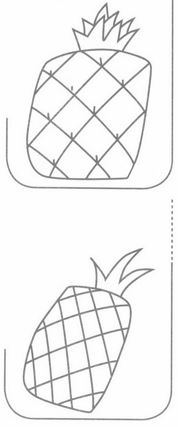 卡通菠萝简笔画图片 卡通菠萝怎么画