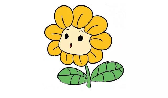 向日葵卡通简笔画图片 向日葵怎么画