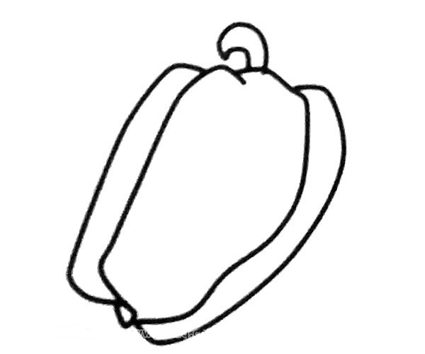 青椒简笔画图片 青椒的简单画法