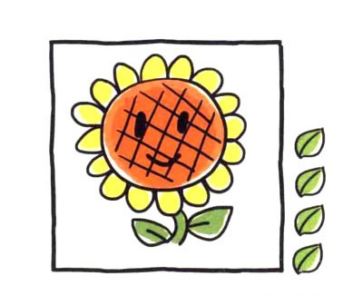 黄色向日葵简笔画图片怎么画