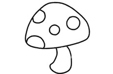 6张蘑菇简笔画图片 蘑菇怎么画