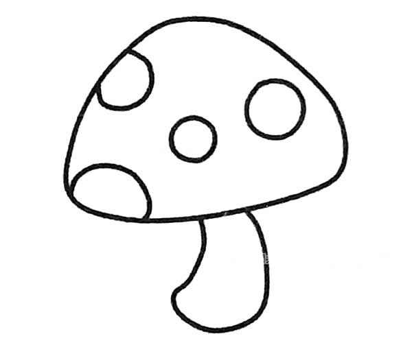 6张蘑菇简笔画图片 蘑菇怎么画