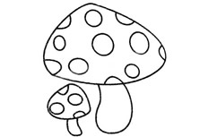 蘑菇简笔画图片怎么画