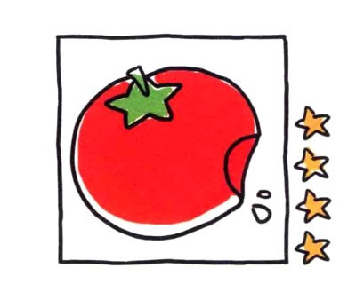 红色番茄简笔画图片 番茄怎么画