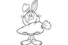兔子抱着胡萝卜简笔画图片 兔子抱胡萝卜怎么画