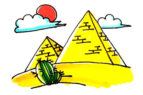 金字塔简笔画图片 金字塔怎么会和