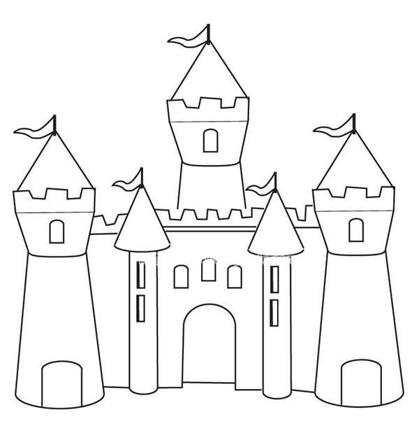 童话里的城堡简笔画图片 城堡怎么画