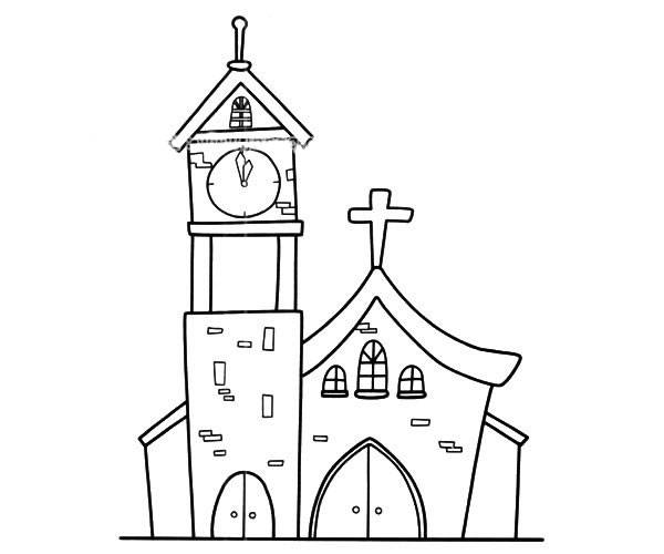 教堂简笔画图片 教堂怎么画