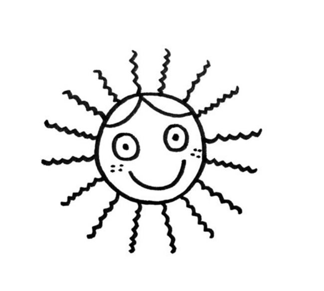卡通太阳的简笔画图片 卡通太阳怎么画