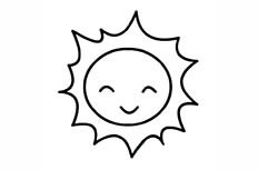 可爱卡通太阳简笔画图片 太阳怎么画
