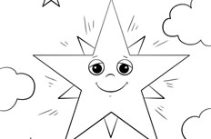 卡通可爱星星简笔画图片 星星怎么画