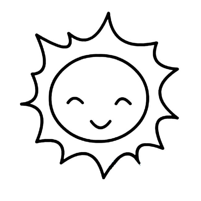 可爱卡通太阳简笔画图片 太阳怎么画