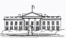 美国白宫简笔画图片 美国白宫怎么画