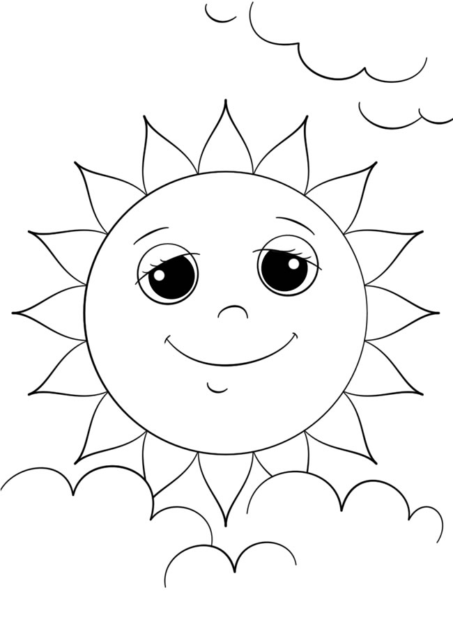 可爱卡通太阳的简笔画图片怎么画