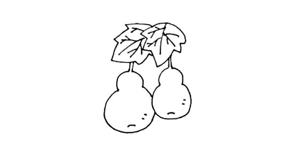 藤蔓上的葫芦简笔画图片 藤蔓上的葫芦怎么画