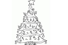 漂亮的圣诞树简笔画图片怎么画
