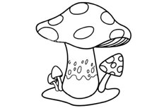 大蘑菇小蘑菇简笔画图片 大蘑菇小蘑菇怎么画