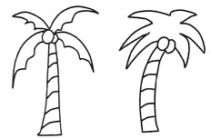 6款椰子树的画法简笔画 椰子树怎么画