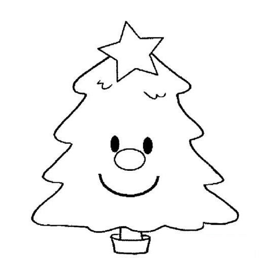 卡通圣诞树简笔画图片 卡通圣诞树怎么画
