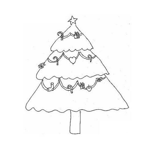 漂亮的圣诞树简笔画图片 圣诞树怎么画