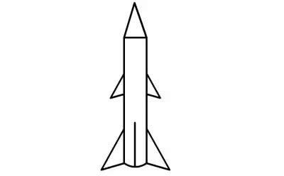 火箭+卫星简笔画彩色图片 火箭+卫星怎么画
