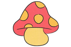 彩色蘑菇简笔画图片怎么画