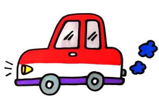 彩色小汽车的简笔画图片 彩色小汽车怎么画
