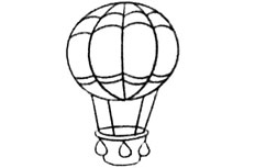 四种热气球简单的画法