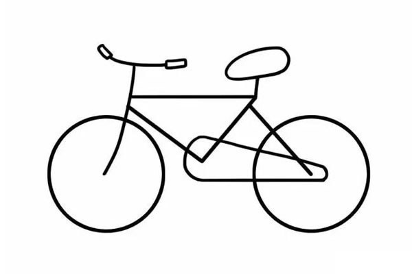自行车简笔画图片 自行车要怎么画