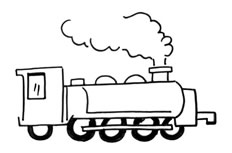 蒸汽小火车简笔画图片 蒸汽小火车怎么画