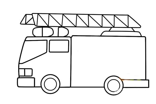 消防车简笔画图片 消防车怎么画