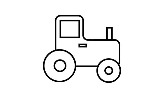 拖拉机简笔画彩色图片 拖拉机怎么画