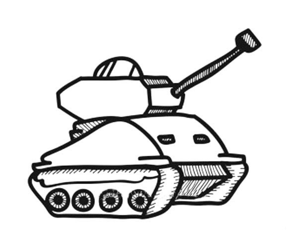 坦克简笔画图片 坦克怎么画