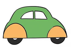 绿色小汽车简笔图片 绿色小汽车怎么画
