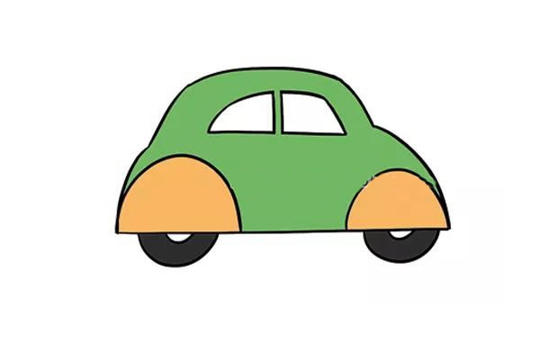 绿色小汽车简笔图片 绿色小汽车怎么画