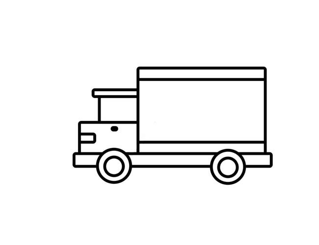 箱货车简笔画图片 箱货车怎么画