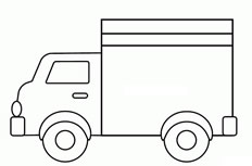 卡车简笔画图片 卡车的简单画法