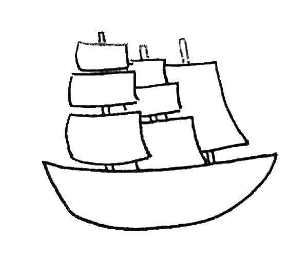 漂亮的帆船简笔画图片 帆船怎么画