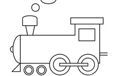 简单的火车头简笔画图片怎么画