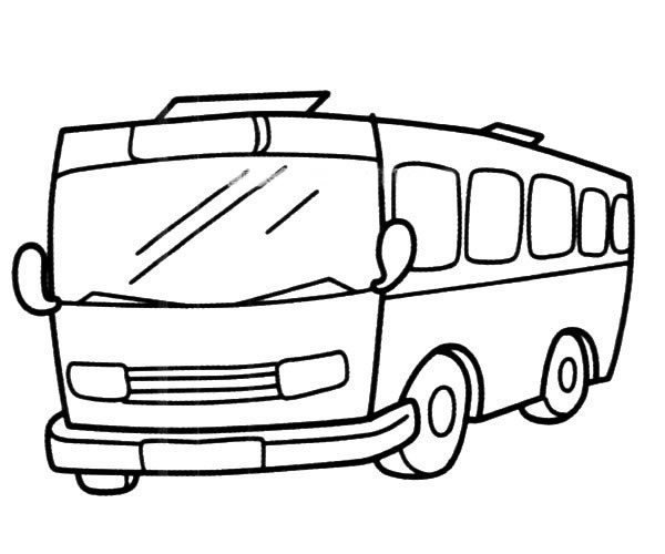 公共汽车简笔画图片怎么画