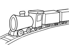 火车简笔画图片 火车怎么画